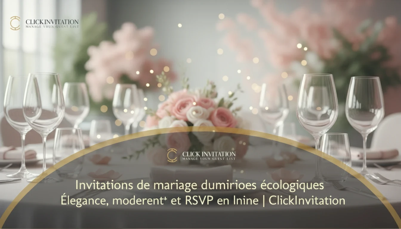Invitations de mariage numériques écologiques – Élégance, modernité et RSVP en ligne | ClickInvitation