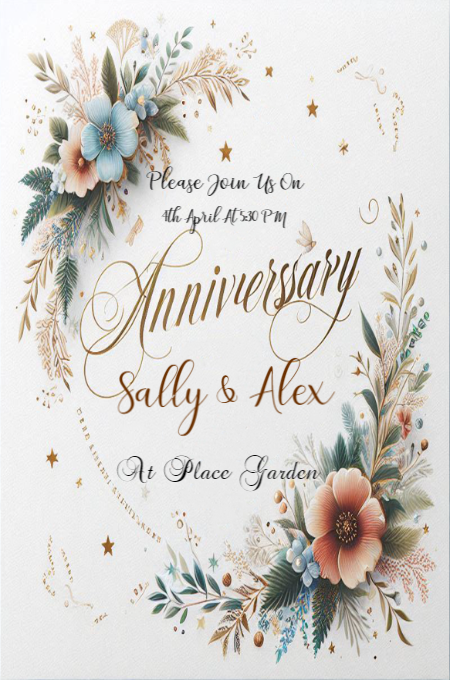 ANNIVERSARY 66 invitation template