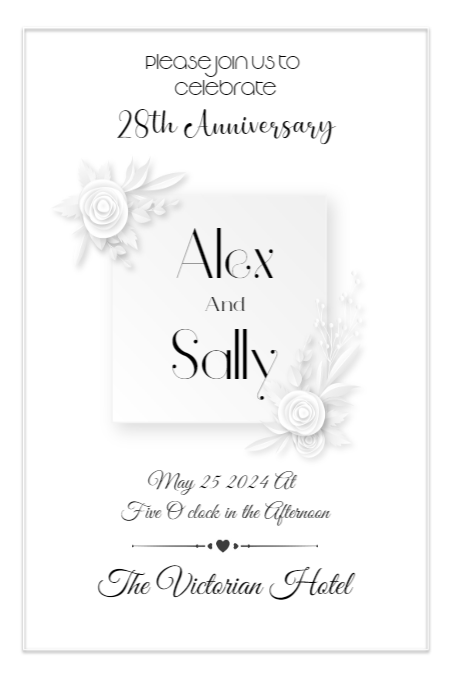 Anniversary 13 invitation template