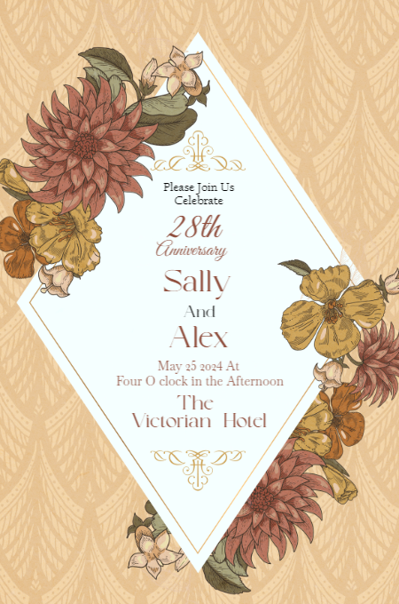 Anniversary 24 invitation template