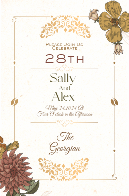 Anniversary 25 invitation template