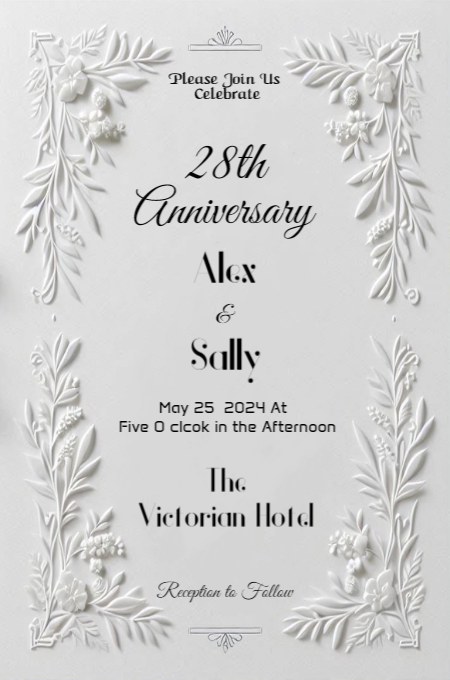 Anniversary 36 invitation template