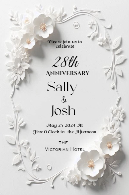 Anniversary 38 invitation template