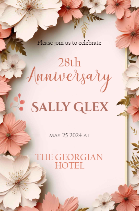 Anniversary 49 invitation template