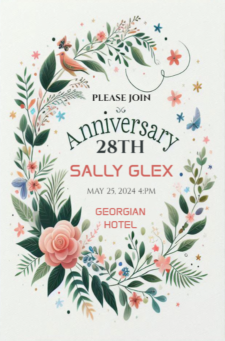 Anniversary 54 invitation template