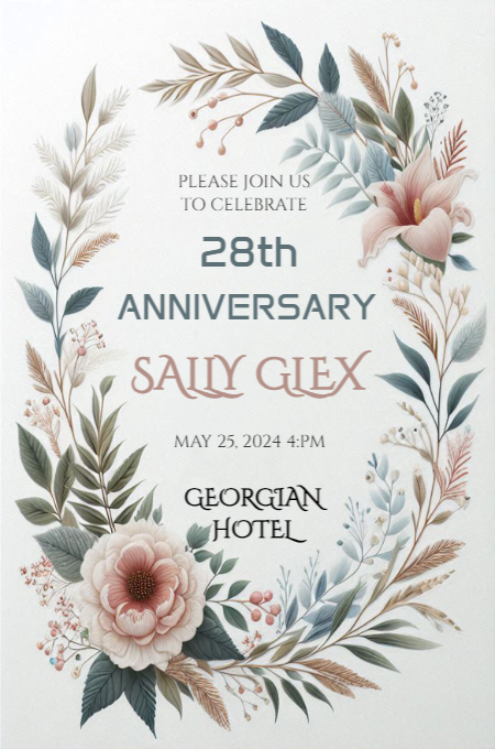 Anniversary 56 invitation template