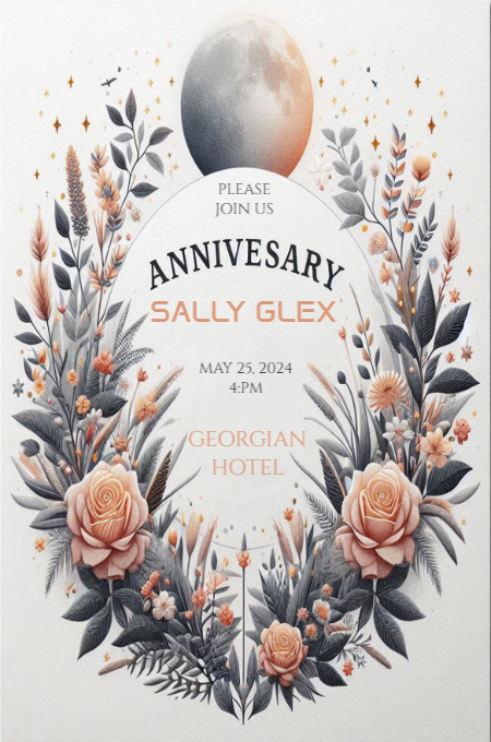 Anniversary 59 invitation template