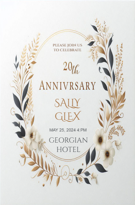 Anniversary 62 invitation template