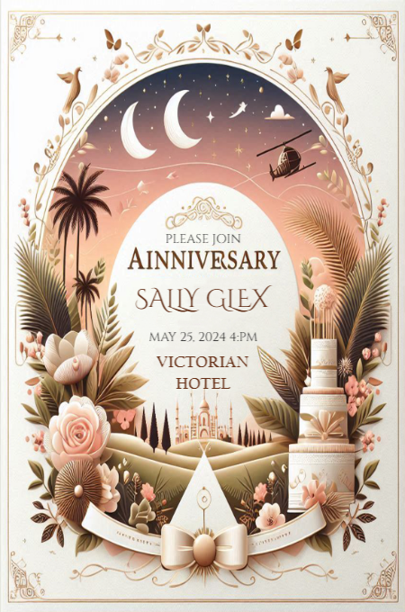 Anniversary 64 invitation template