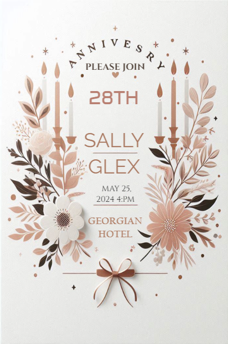 Anniversary 65 invitation template