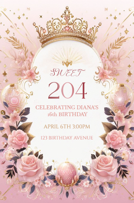 BIRTHDAY 14 invitation template