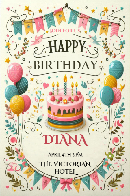 BIRTHDAY 38 invitation template