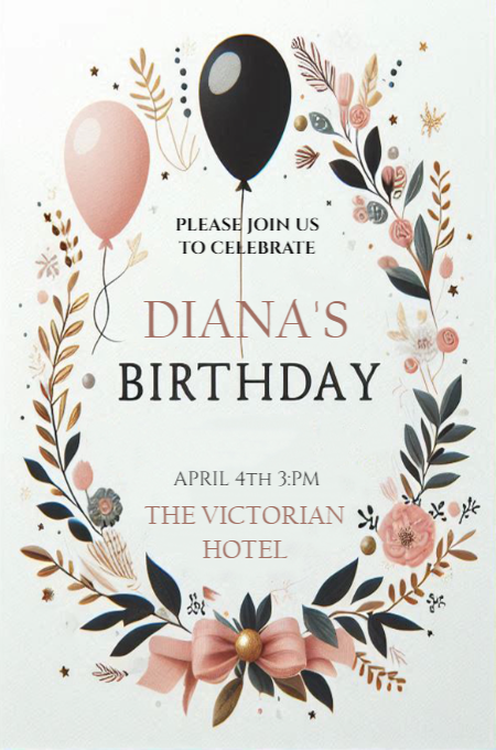 BIRTHDAY 40 invitation template