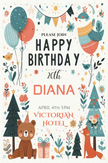 BIRTHDAY 41 invitation template