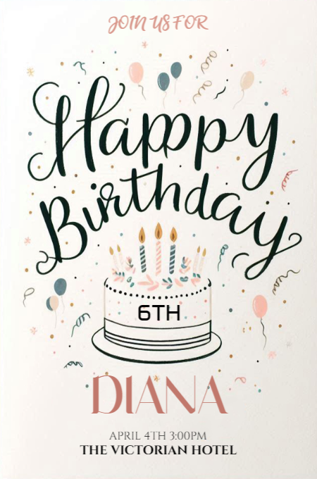 BIRTHDAY 43 invitation template