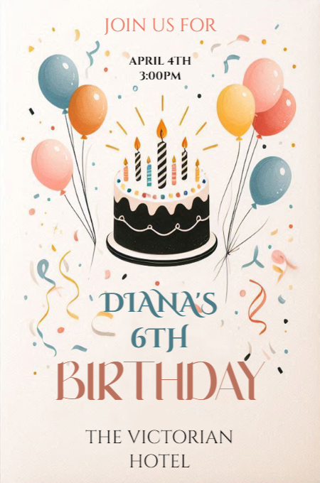 BIRTHDAY 45 invitation template