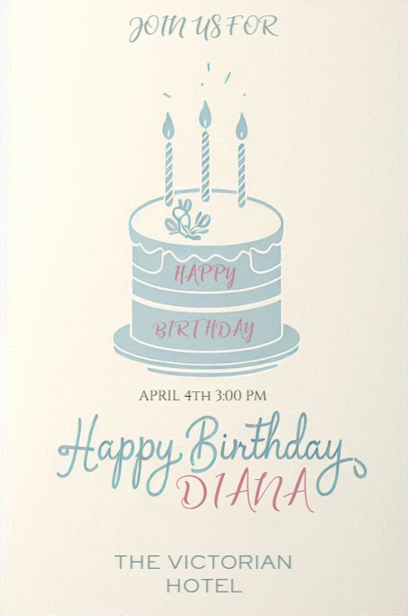 BIRTHDAY 46 invitation template