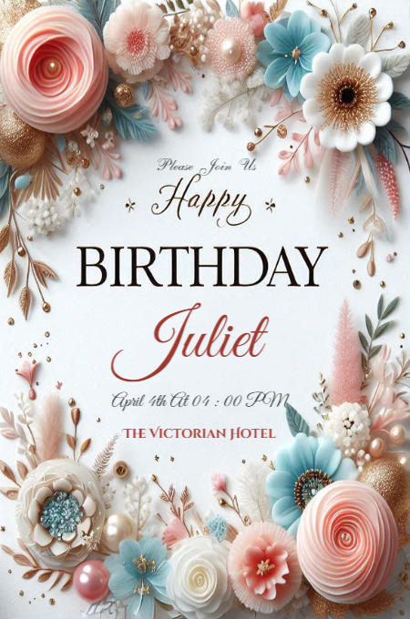 BIRTHDAY 55 invitation template