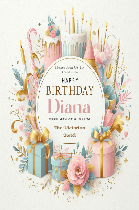 BIRTHDAY 56 invitation template