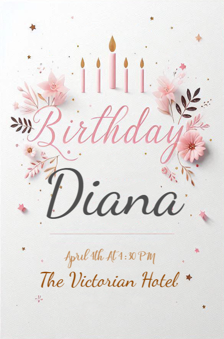 BIRTHDAY 57 invitation template