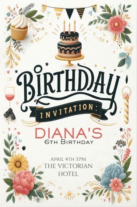 BIRTHDAY 70 invitation template