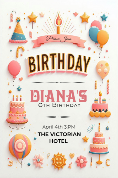 BIRTHDAY 72 invitation template