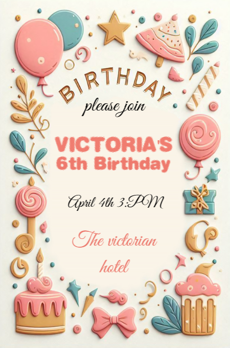 BIRTHDAY 82 invitation template