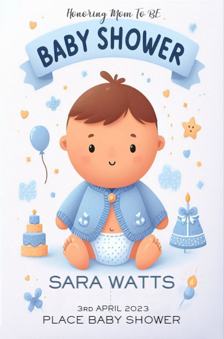 Baby Shower 100 invitation template