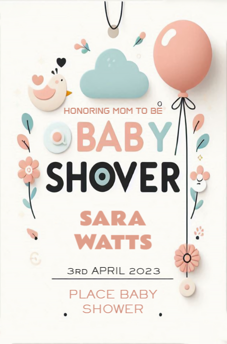 Baby Shower 103 invitation template