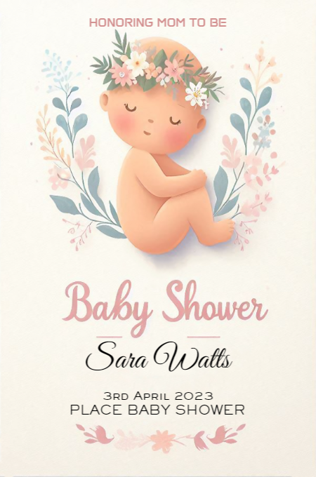Baby Shower 107 invitation template