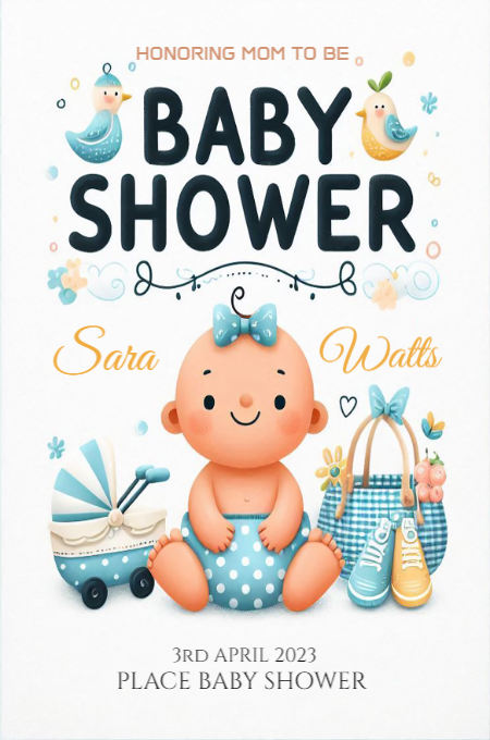Baby Shower 109 invitation template
