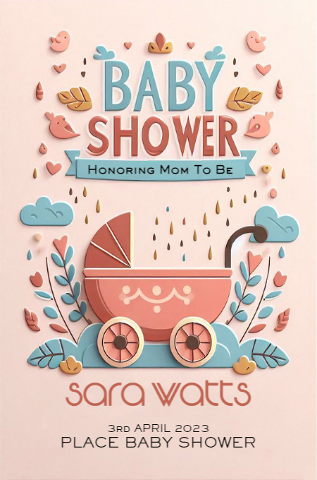 Baby Shower 110 invitation template