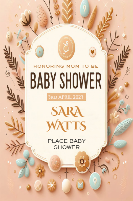 Baby Shower 117 invitation template