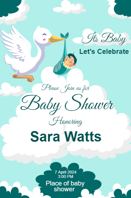 Baby Shower 51 invitation template