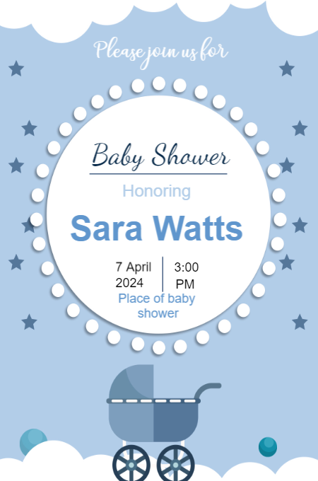 Baby Shower 52 invitation template