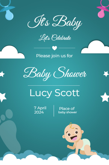 Baby Shower 53 invitation template