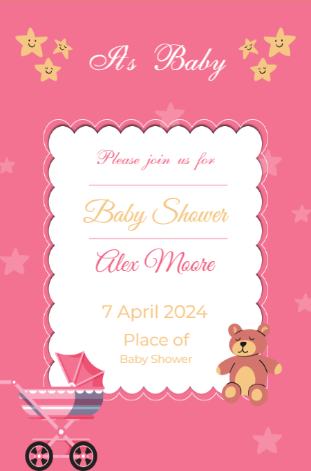 Baby Shower 56 invitation template