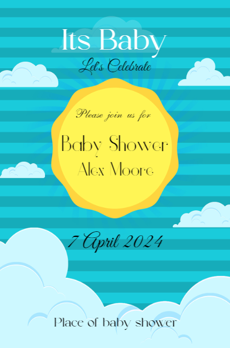 Baby Shower 57 invitation template