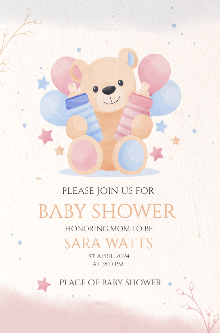 Baby Shower 59 invitation template