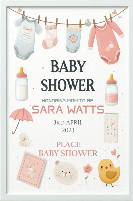 Baby Shower 74 invitation template