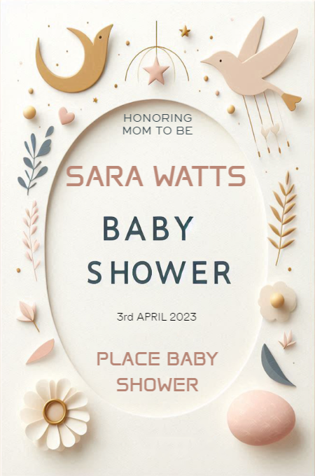 Baby Shower 87 invitation template