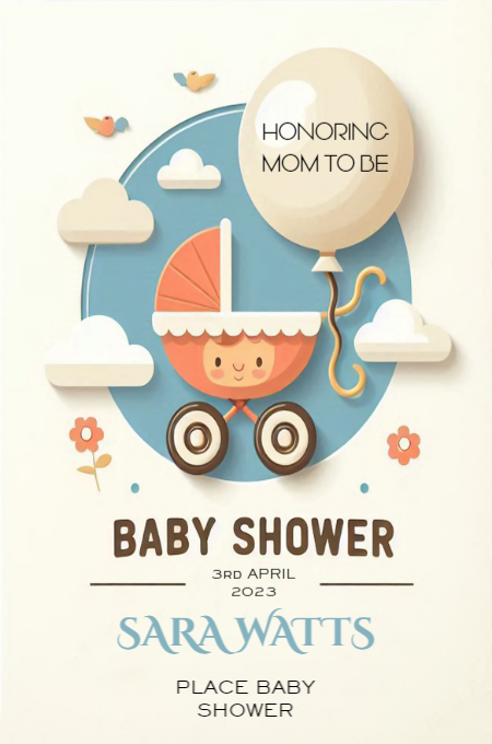 Baby Shower 98 invitation template