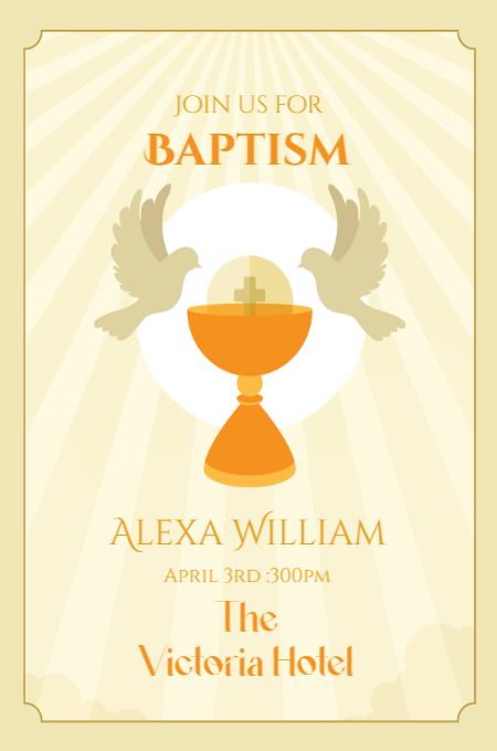 Baptism 15 invitation template