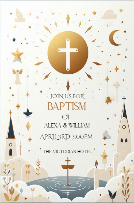 Baptism 19 invitation template