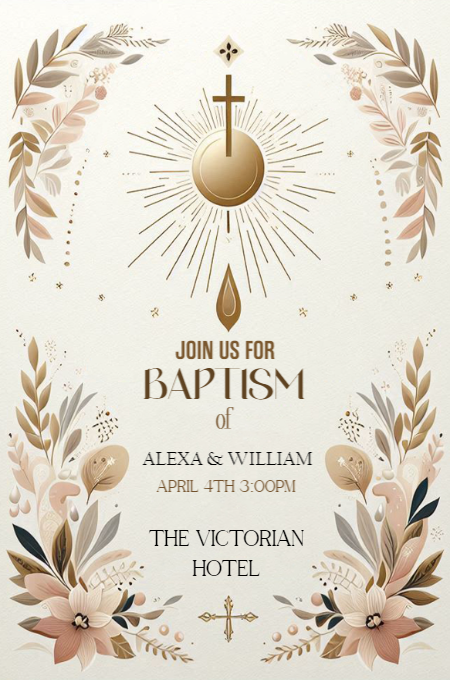 Baptism 23 invitation template
