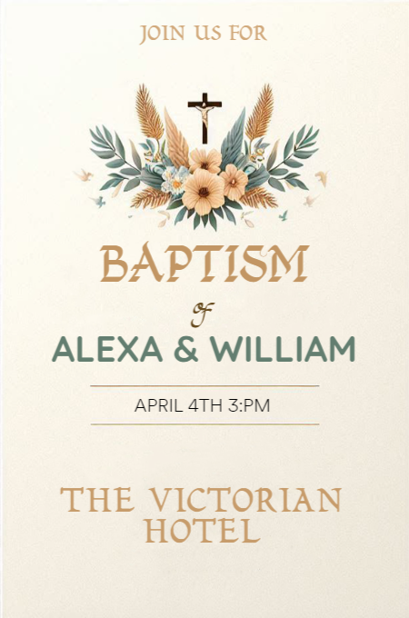 Baptism 27 invitation template