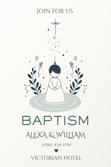 Baptism 34 invitation template