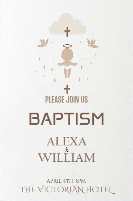 Baptism 40 invitation template