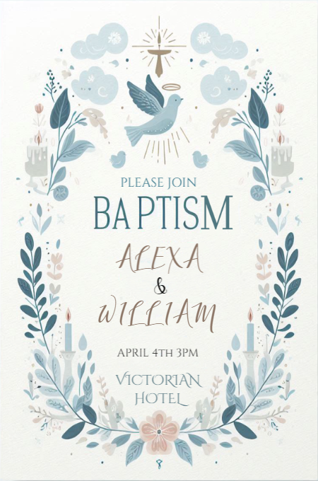 Baptism 42 invitation template