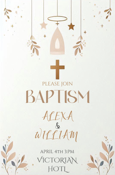 Baptism 43 invitation template